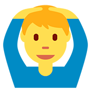 🙆‍♂️ Emoji Homem Fazendo Gesto De «OK» na Twitter Twemoji 12.1.3.