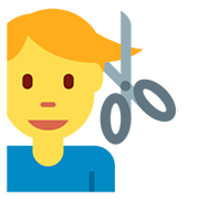 💇‍♂️ Emoji Homem Cortando O Cabelo na Twitter Twemoji 12.1.3.