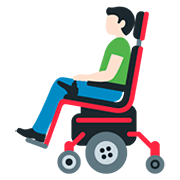 👨🏻‍🦼 Emoji Homem Em Cadeira De Rodas Motorizada: Pele Clara na Twitter Twemoji 12.1.3.