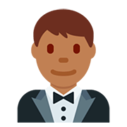 🤵🏾 Emoji Persona Con Esmoquin: Tono De Piel Oscuro Medio en Twitter Twemoji 12.1.3.