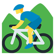 Emoji 🚵‍♂️ Ciclista Uomo Di Mountain Bike su Twitter Twemoji 12.1.3.