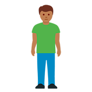 Emoji 🧍🏾‍♂️ Uomo In Piedi: Carnagione Abbastanza Scura su Twitter Twemoji 12.1.3.