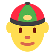 👲 Emoji Mann mit chinesischem Hut Twitter Twemoji 12.1.3.