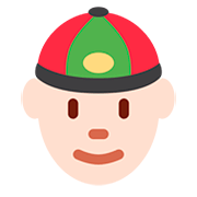 👲🏻 Emoji Homem De Boné: Pele Clara na Twitter Twemoji 12.1.3.