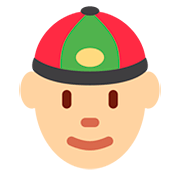Emoji 👲🏼 Uomo Con Zucchetto Cinese: Carnagione Abbastanza Chiara su Twitter Twemoji 12.1.3.