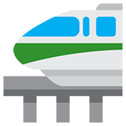 Émoji 🚝 Monorail sur Twitter Twemoji 12.1.3.