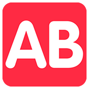 🆎 Emoji Großbuchstaben AB in rotem Quadrat Twitter Twemoji 12.1.3.