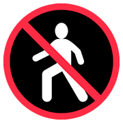 🚷 Emoji Prohibido El Paso De Peatones en Twitter Twemoji 12.1.3.