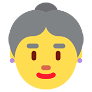Émoji 👵 Femme âgée sur Twitter Twemoji 12.1.3.