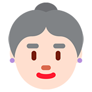 Emoji 👵🏻 Donna Anziana: Carnagione Chiara su Twitter Twemoji 12.1.3.