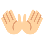 👐🏼 Emoji Mãos Abertas: Pele Morena Clara na Twitter Twemoji 12.1.3.