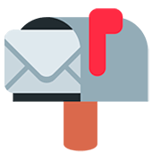 📬 Emoji offener Briefkasten mit Post Twitter Twemoji 12.1.3.
