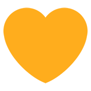 🧡 Emoji Corazón Naranja en Twitter Twemoji 12.1.3.