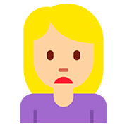 🙍🏼 Emoji missmutige Person: mittelhelle Hautfarbe Twitter Twemoji 12.1.3.