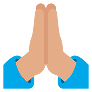 Émoji 🙏🏽 Mains En Prière : Peau Légèrement Mate sur Twitter Twemoji 12.1.3.