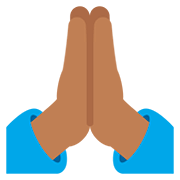 Émoji 🙏🏾 Mains En Prière : Peau Mate sur Twitter Twemoji 12.1.3.