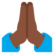 🙏🏿 Emoji Manos En Oración: Tono De Piel Oscuro en Twitter Twemoji 12.1.3.