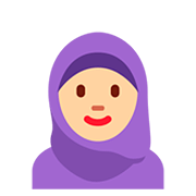 🧕🏼 Emoji Frau mit Kopftuch: mittelhelle Hautfarbe Twitter Twemoji 12.1.3.