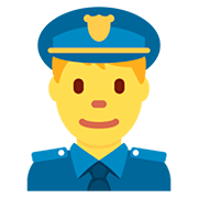 👮 Emoji Agente De Policía en Twitter Twemoji 12.1.3.