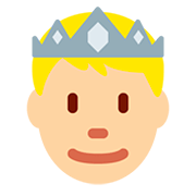 🤴🏼 Emoji Prinz: mittelhelle Hautfarbe Twitter Twemoji 12.1.3.