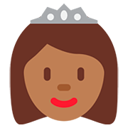 👸🏾 Emoji Prinzessin: mitteldunkle Hautfarbe Twitter Twemoji 12.1.3.