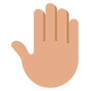 🤚🏽 Emoji erhobene Hand von hinten: mittlere Hautfarbe Twitter Twemoji 12.1.3.
