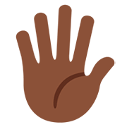 🖐🏿 Emoji Mão Aberta Com Os Dedos Separados: Pele Escura na Twitter Twemoji 12.1.3.