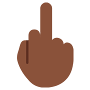 🖕🏿 Emoji Dedo Do Meio: Pele Escura na Twitter Twemoji 12.1.3.