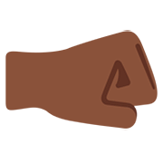 🤜🏿 Emoji Faust nach rechts: dunkle Hautfarbe Twitter Twemoji 12.1.3.