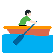 🚣🏻 Emoji Person im Ruderboot: helle Hautfarbe Twitter Twemoji 12.1.3.
