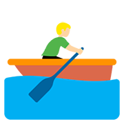🚣🏼 Emoji Person im Ruderboot: mittelhelle Hautfarbe Twitter Twemoji 12.1.3.