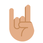 Emoji 🤘🏽 Segno Delle Corna: Carnagione Olivastra su Twitter Twemoji 12.1.3.