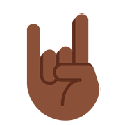 Emoji 🤘🏿 Segno Delle Corna: Carnagione Scura su Twitter Twemoji 12.1.3.