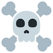 ☠️ Emoji Totenkopf mit gekreuzten Knochen Twitter Twemoji 12.1.3.