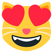 😻 Emoji Gato Sonriendo Con Ojos De Corazón en Twitter Twemoji 12.1.3.