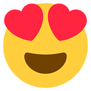😍 Emoji Cara Sonriendo Con Ojos De Corazón en Twitter Twemoji 12.1.3.