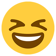 😆 Emoji grinsendes Gesicht mit zusammengekniffenen Augen Twitter Twemoji 12.1.3.