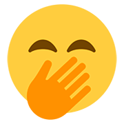 Emoji 🤭 Faccina Con Mano Sulla Bocca su Twitter Twemoji 12.1.3.