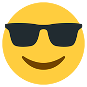 Emoji 😎 Faccina Con Sorriso E Occhiali Da Sole su Twitter Twemoji 12.1.3.