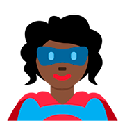 🦸🏿 Emoji Personaje De Superhéroe: Tono De Piel Oscuro en Twitter Twemoji 12.1.3.