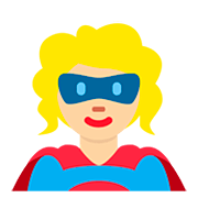 🦸🏼 Emoji Personaje De Superhéroe: Tono De Piel Claro Medio en Twitter Twemoji 12.1.3.