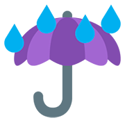 ☔ Emoji Paraguas Con Gotas De Lluvia en Twitter Twemoji 12.1.3.