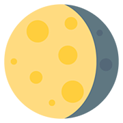 Emoji 🌖 Gibbosa Calante su Twitter Twemoji 12.1.3.