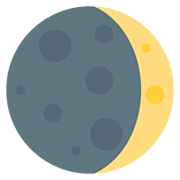 Emoji 🌒 Luna Crescente su Twitter Twemoji 12.1.3.