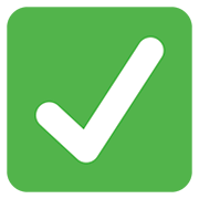 ✅ Emoji Botón De Marca De Verificación en Twitter Twemoji 12.1.3.