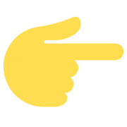 👉 Emoji Dorso De Mano Con índice A La Derecha en Twitter Twemoji 12.1.3.