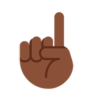 ☝🏿 Emoji nach oben weisender Zeigefinger von vorne: dunkle Hautfarbe Twitter Twemoji 12.1.3.