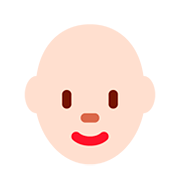 👩🏻‍🦲 Emoji Mujer: Tono De Piel Claro Y Sin Pelo en Twitter Twemoji 12.1.3.