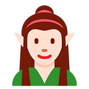 🧝🏻‍♀️ Emoji Elfa: Tono De Piel Claro en Twitter Twemoji 12.1.3.
