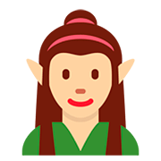 🧝🏼‍♀️ Emoji Elfe: mittelhelle Hautfarbe Twitter Twemoji 12.1.3.